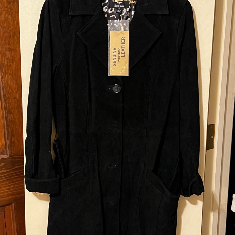 Dennis Basso Women's Black Leather Jacket